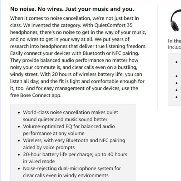 BOSE QC 35 Wireless Noise Cancelling Headphones - EUC - Plus Xtra Ear Pads - Picture 14 of 16